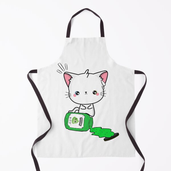 Item preview, Cute White Cat Spilled wasabi Sauce designed and sold by Pet Station.