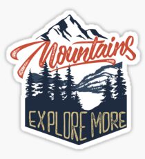 Mountains Explore More Sticker