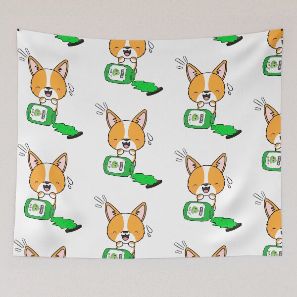 Item preview, Cute Corgi Spilled wasabi Sauce designed and sold by Pet Station.