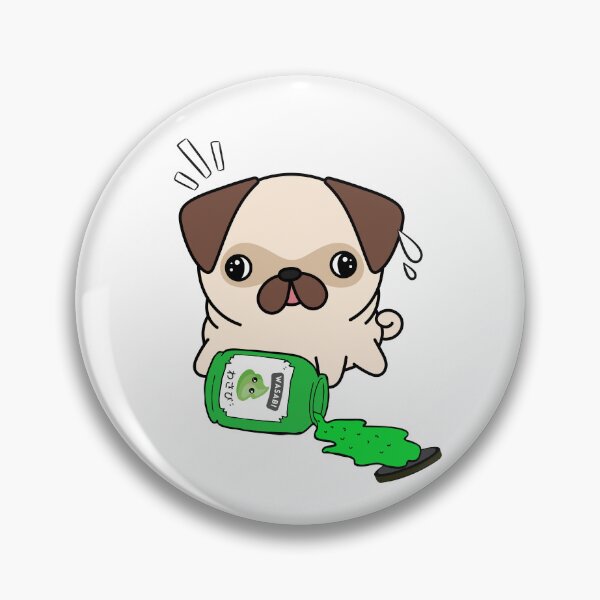 Item preview, Cute Pug Spilled Wasabi Sauce designed and sold by Pet Station.