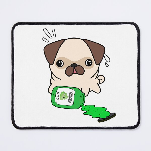 Item preview, Cute Pug Spilled Wasabi Sauce designed and sold by Pet Station.