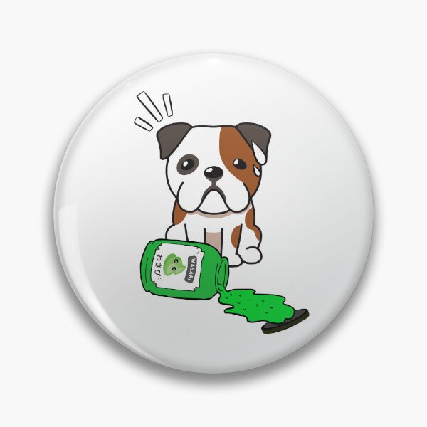 Item preview, Cute Bulldog Spilled Wasabi Sauce designed and sold by Pet Station.