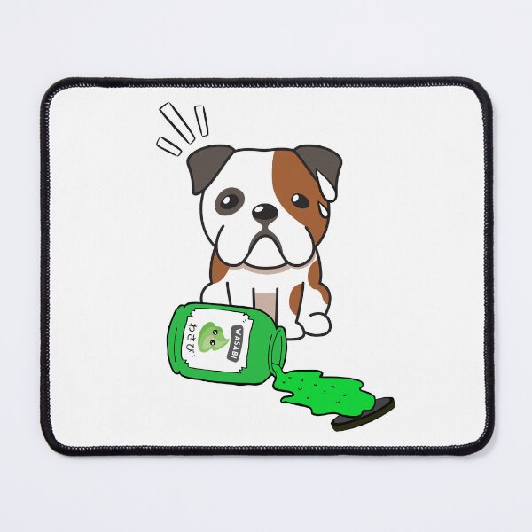 Item preview, Cute Bulldog Spilled Wasabi Sauce designed and sold by Pet Station.
