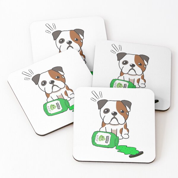 Item preview, Cute Bulldog Spilled Wasabi Sauce designed and sold by Pet Station.