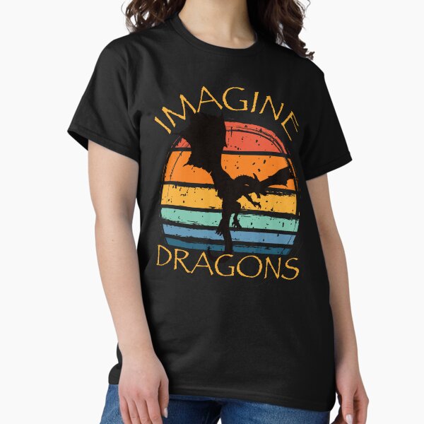 Vista previa del artículo con la obra «Imagine Fantasy Dragons estilo vintage», diseñado y vendido por Get A Wear  Shop.