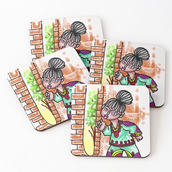 Item preview, Black African Girl Playing designed and sold by Kainene.