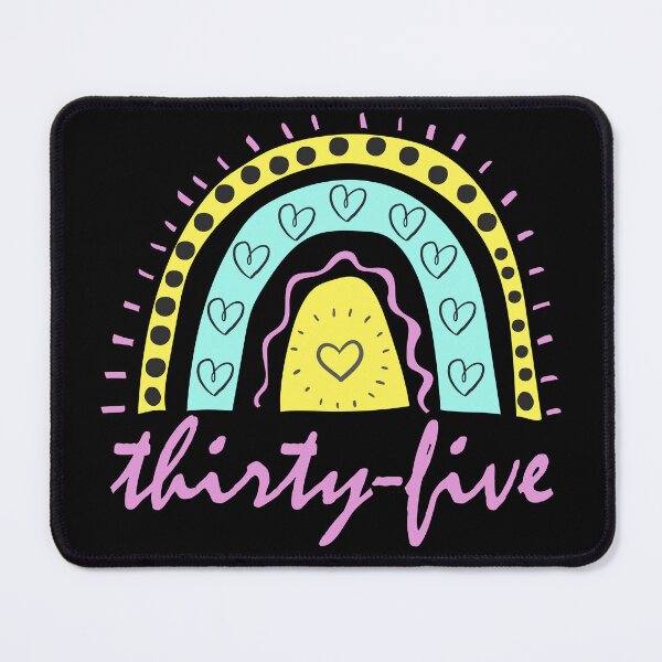 Item preview, Thirty Five Year Old Thirty Fifth Birthday Cute Fun Doodle Boho Rainbow designed and sold by LadySaltwater.