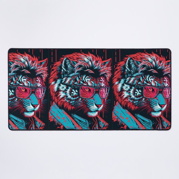 Item preview, Cyberpunk neon Tiger #5 designed and sold by PhiloSophyEye.