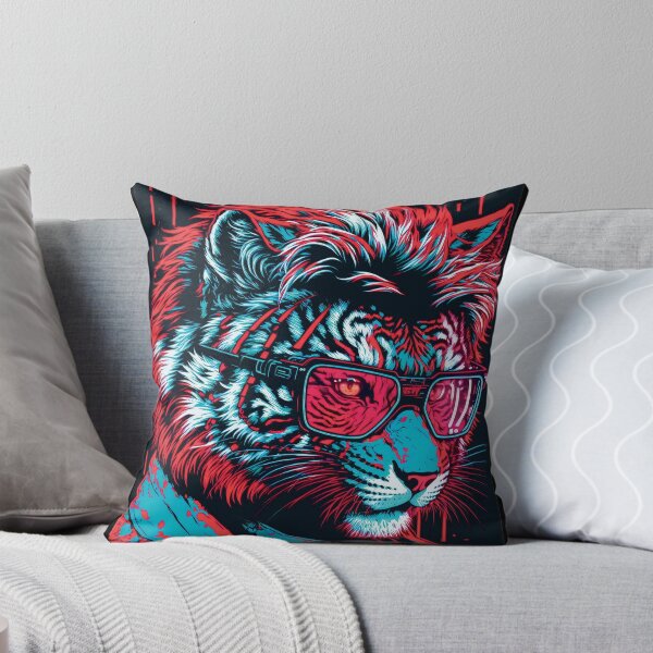 Item preview, Cyberpunk neon Tiger #5 designed and sold by PhiloSophyEye.
