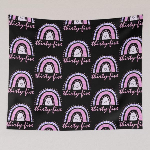 Item preview, Thirty Five Year Old Thirty Fifth Birthday Cute Fun Doodle Boho Rainbow designed and sold by LadySaltwater.