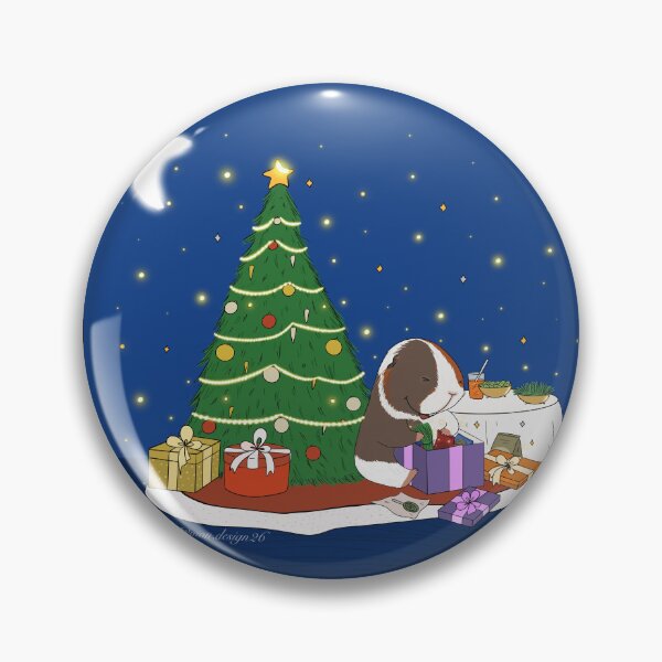Item preview, Ginny the Guinea pig on Christmas Eve  designed and sold by mondesign26.