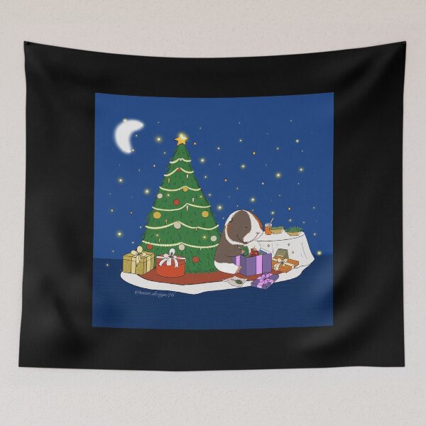 Item preview, Ginny the Guinea pig on Christmas Eve  designed and sold by mondesign26.