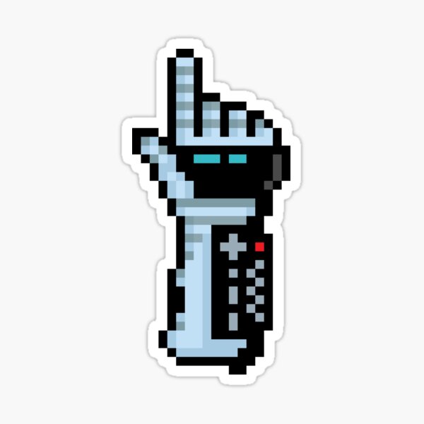 Pixel power glove Sticker