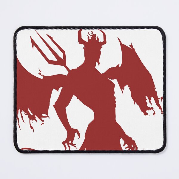 Item preview, Red devil, Lucifer, Diablo, satin, walking holding a trident / spear designed and sold by mirrorimages.