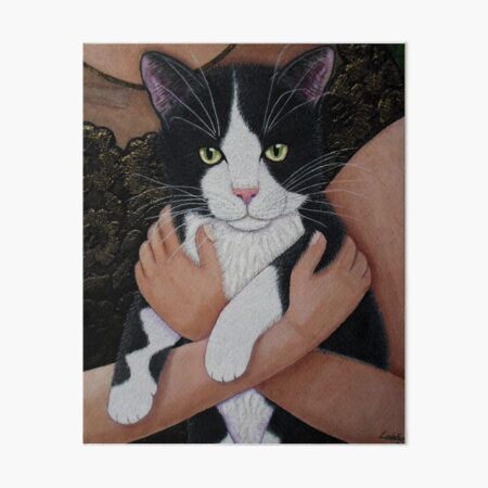 My cat friend (Woman with cat soul closer) Art Board Print