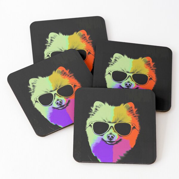 Item preview, Pomeranian wearing sunglasses in style of an Andy Warhol print designed and sold by AIK9Artwork.