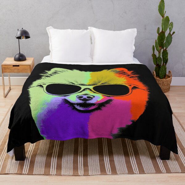 Item preview, Pomeranian wearing sunglasses in style of an Andy Warhol print designed and sold by AIK9Artwork.