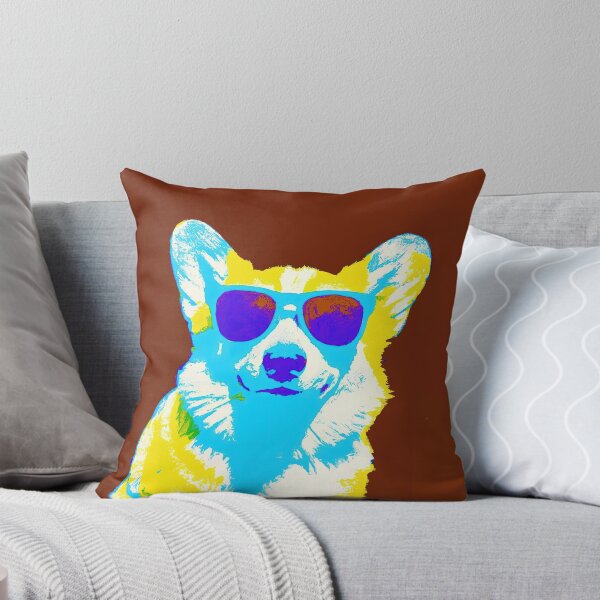 Item preview, Pembroke Welsh Corgi wearing sunglasses in style of an Andy Warhol print designed and sold by AIK9Artwork.