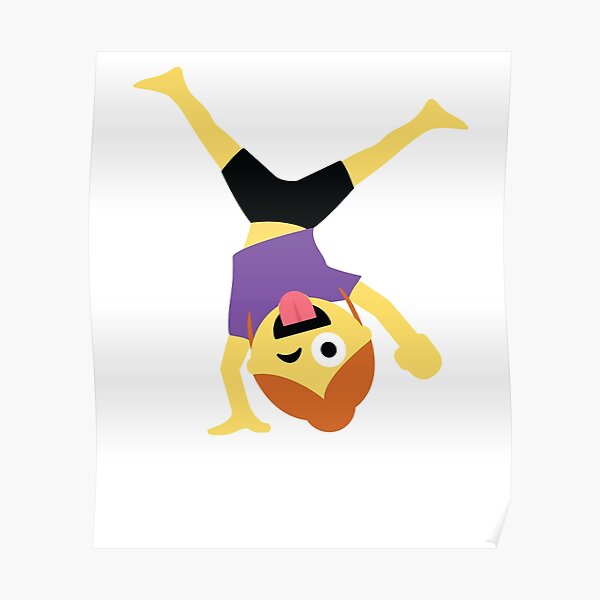 "Gymnast Girl Emoji " Poster for Sale by HippoEmo Redbubble