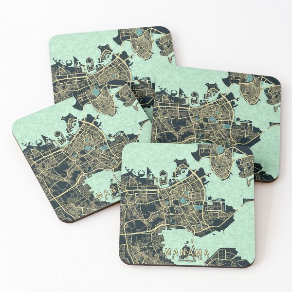 Item preview, Manama City Map of Bahrain - Summer designed and sold by deMAP.