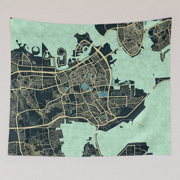 Item preview, Manama City Map of Bahrain - Summer designed and sold by deMAP.