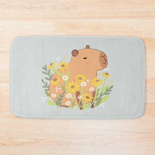 Item preview, Capybara with daisy flowers  designed and sold by Yarafantasyart.