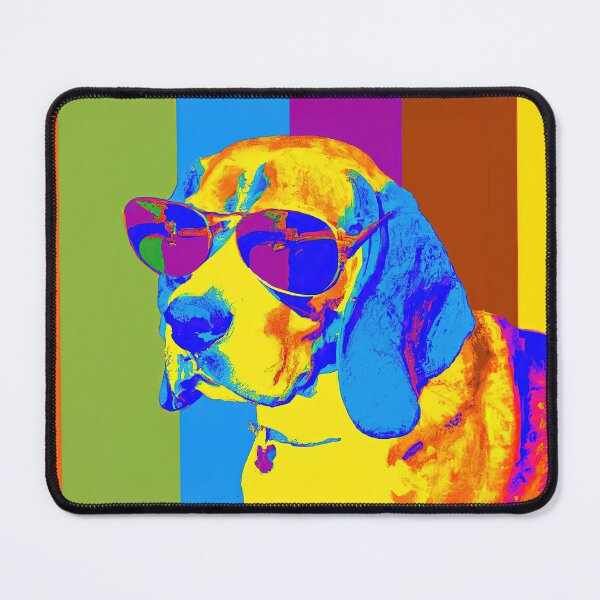 Item preview, Beagle wearing sunglasses in style of an Andy Warhol print designed and sold by AIK9Artwork.