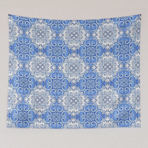 Item preview, Blue Swirl Tile Azulejo designed and sold by martaharvey.
