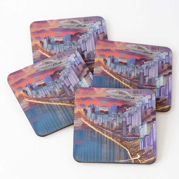 Item preview, Busan Skyline Art designed and sold by Places On Earth.