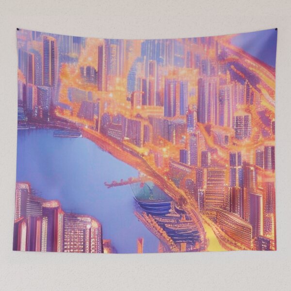Item preview, Busan Skyline Art designed and sold by Places On Earth.