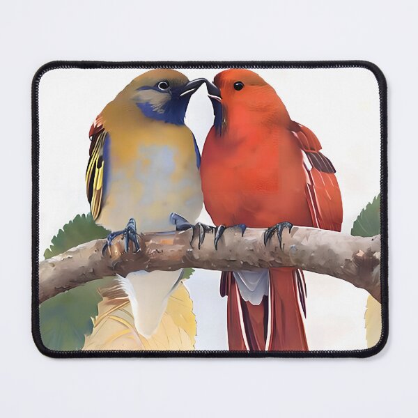 Item preview, Colorful Birds In Love Couple, Loving Birds, Valentines Day Gift designed and sold by TMelonShop.