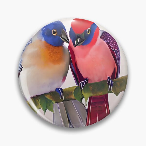 Item preview, Colorful Birds In Love Couple, Birds Lovers, Valentines Day Gift designed and sold by TMelonShop.