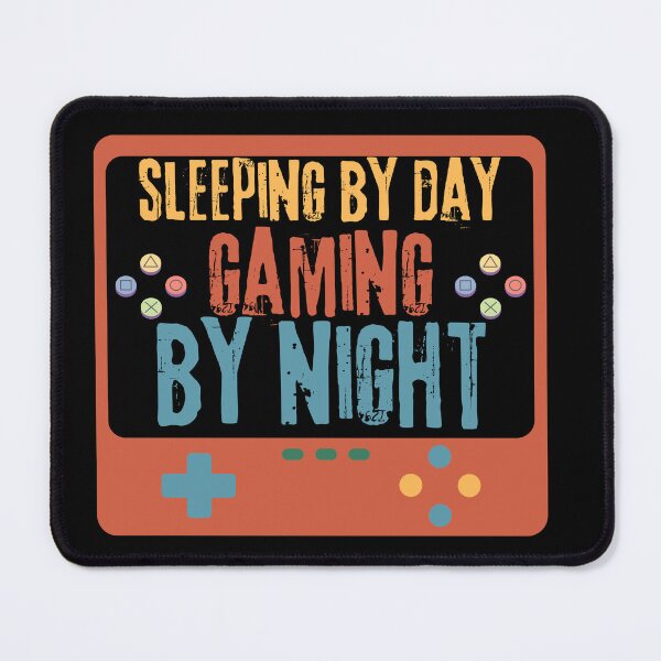 Item preview, sleeping by day and gaming by night funny gamer boy girl gift designed and sold by med-sp-shop5.