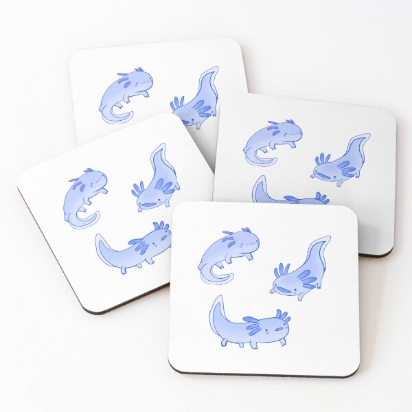 Item preview, Cute blue axolotls drawing designed and sold by Mayarart.