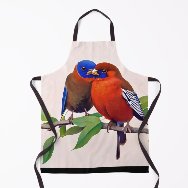 Item preview, Colorful Birds In Love Couple, Birds Kissing, Valentines Day Gift designed and sold by TMelonShop.