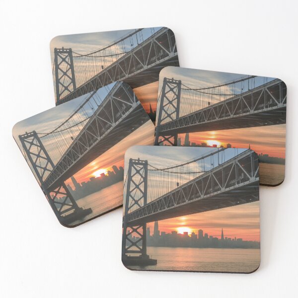 Item preview, Sun Setting over San Francisco Bay Bridge and Waterfront designed and sold by yhelfman.