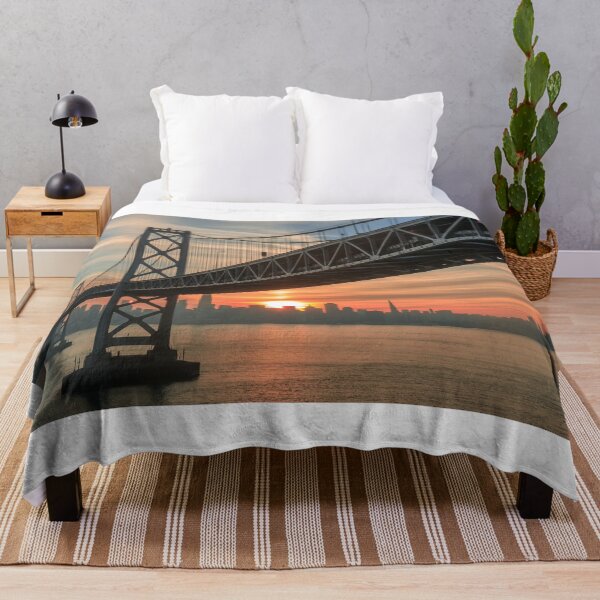 Item preview, Sun Setting over San Francisco Bay Bridge and Waterfront designed and sold by yhelfman.