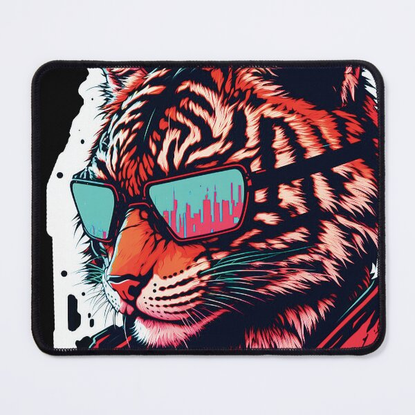 Item preview, Cyberpunk neon Tiger #6 designed and sold by PhiloSophyEye.