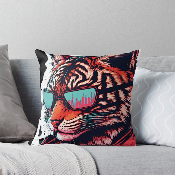 Item preview, Cyberpunk neon Tiger #6 designed and sold by PhiloSophyEye.