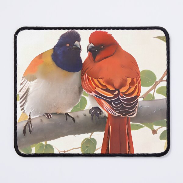 Item preview, Colorful Birds In Love, Loving Birds Painting, Valentines Day Gift designed and sold by TMelonShop.