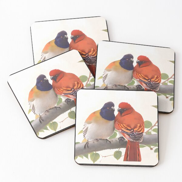 Item preview, Colorful Birds In Love, Loving Birds Painting, Valentines Day Gift designed and sold by TMelonShop.