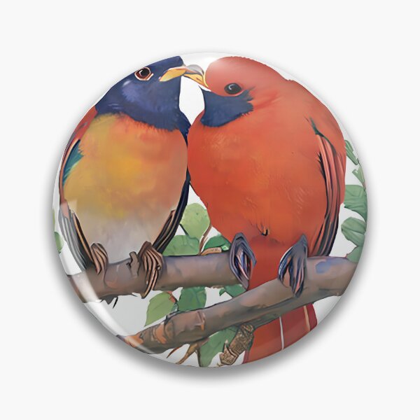 Item preview, Digital Painting, Loving Birds Couple In Love, Valentines Day Gift designed and sold by TMelonShop.