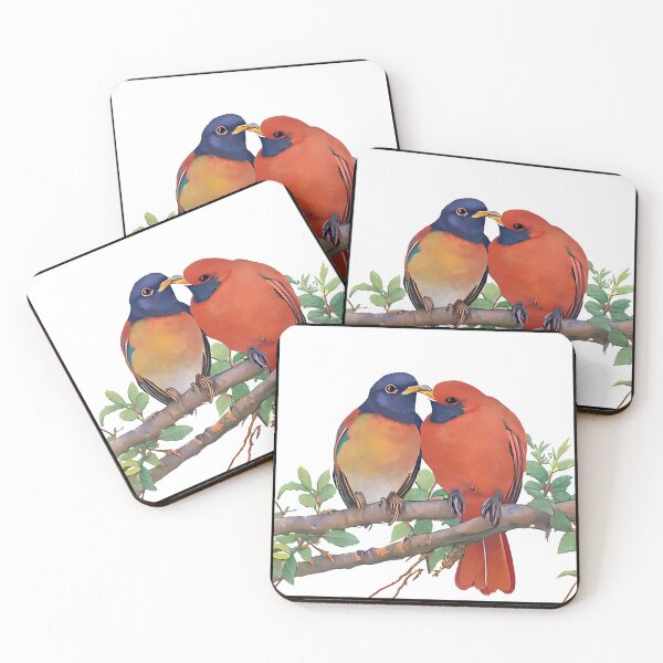 Item preview, Digital Painting, Loving Birds Couple In Love, Valentines Day Gift designed and sold by TMelonShop.
