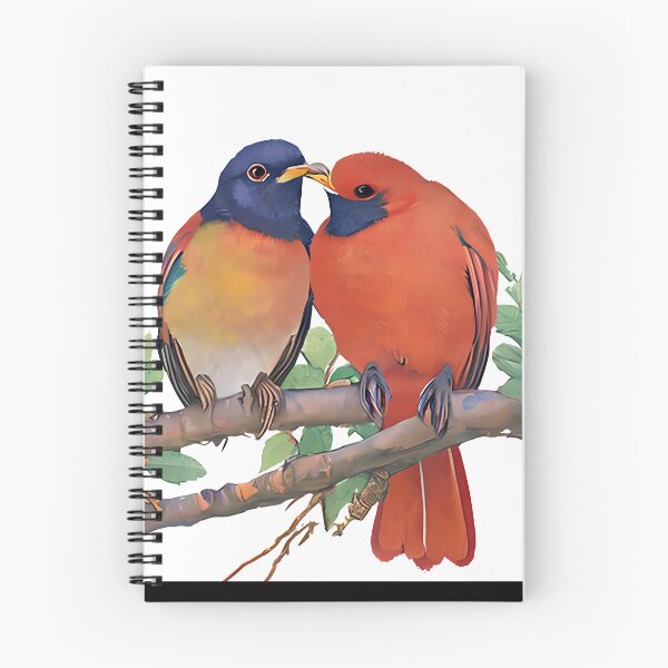 Item preview, Digital Painting, Loving Birds Couple In Love, Valentines Day Gift designed and sold by TMelonShop.