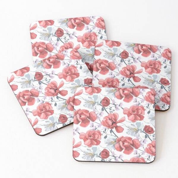 Item preview, Pink rose floral print seamless pattern design flower Nature theme illustration elegant design designed and sold by ZenDesigner.