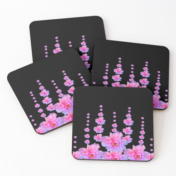 Artikelvorschau, ROSA BLUMENGARTENMUSTER SCHWARZ ART entworfen und verkauft von sharlesart.