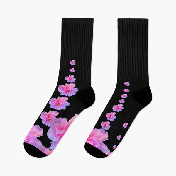 Artikelvorschau, ROSA BLUMENGARTENMUSTER SCHWARZ ART entworfen und verkauft von sharlesart.