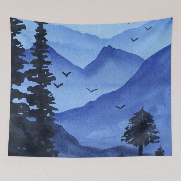 Item preview, Snow Mountain Waterpaint Digital Painting designed and sold by colorsofpixel.