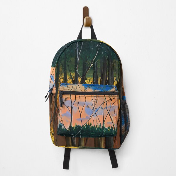 Item preview, Trees Abstract Art Digital Painting, Spring, Blue Sky, Sunset Gift designed and sold by TMelonShop.