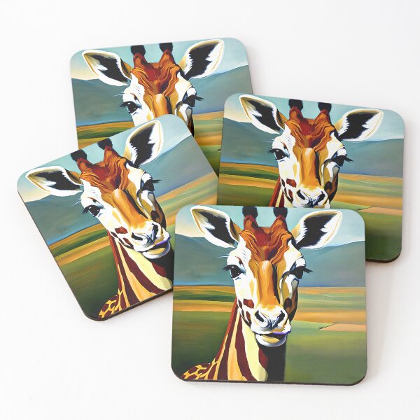 Item preview, Cute Giraffe Portrait Digital Art Safari Jungle Animals Gift Gift designed and sold by TMelonShop.